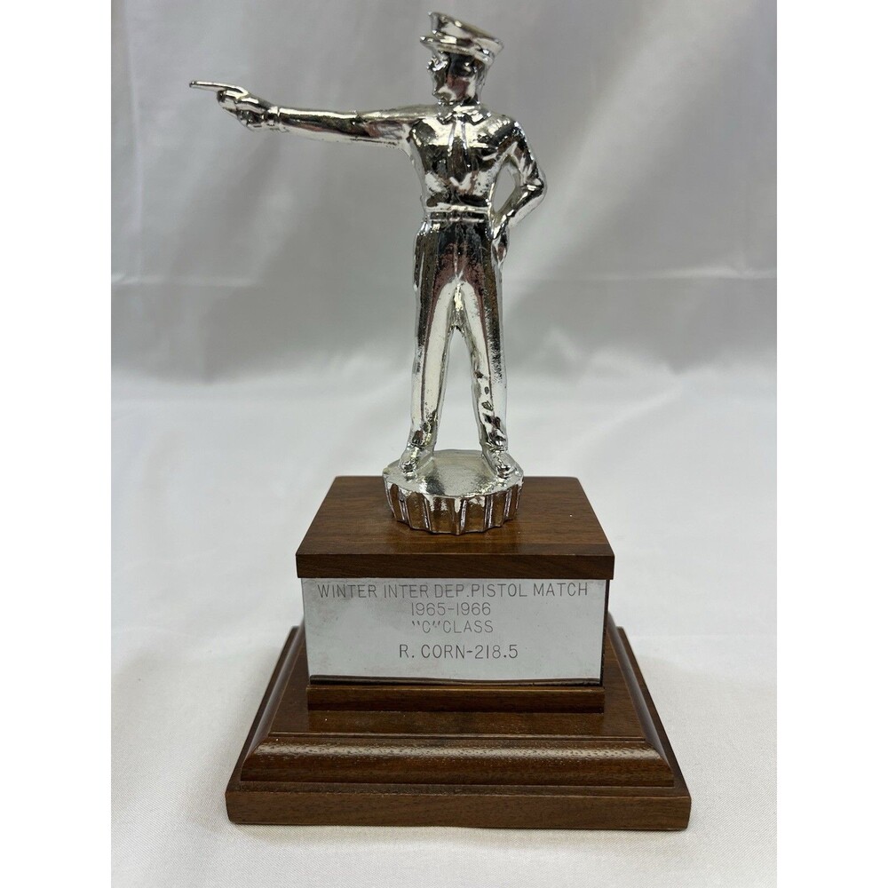Vintage 1965-1966 Inter-Department Pistol Match Trophy